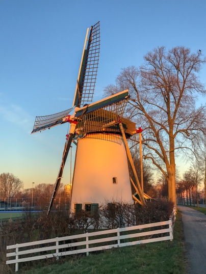 Sunrise at Rodenburger windmill in Leiden